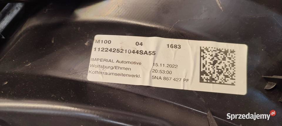 VW TIGUAN II BOCZEK BAGAŻNIKA LEWY 5NA867427 Tapicerki samochodowe