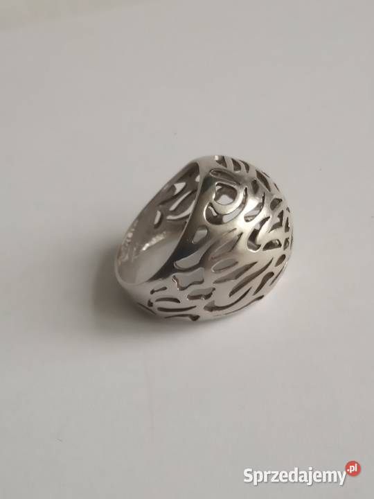 Srebrny piękny pierścionek ażurowy stare srebro sprzedam