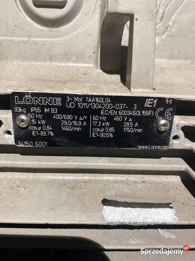 Silnik elektryczny trzyfazowy 15kW sprzedam