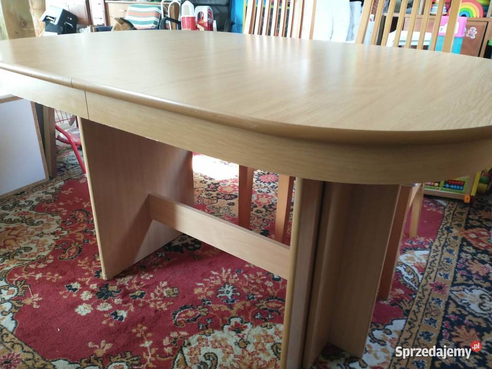 Sprzedam wyjątkowy stół rozkładany z 6 krzesłami 75cm Skotniki
