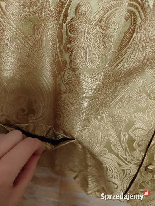 3XL4XL Wytworna złota kamizelka garniturowa z Odzież wyjściowa małopolskie sprzedam