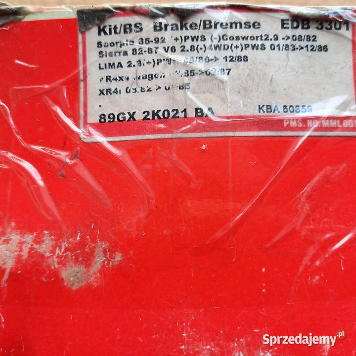 502399989GX2K021BA EBD 3301 Klocki hamulcowe Klocki hamulcowe