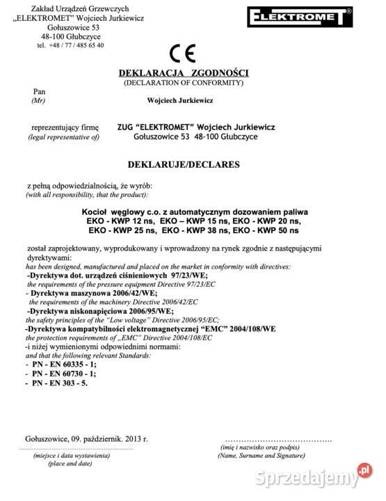 Piec na ekogroszek elektromet 15 kw łódzkie