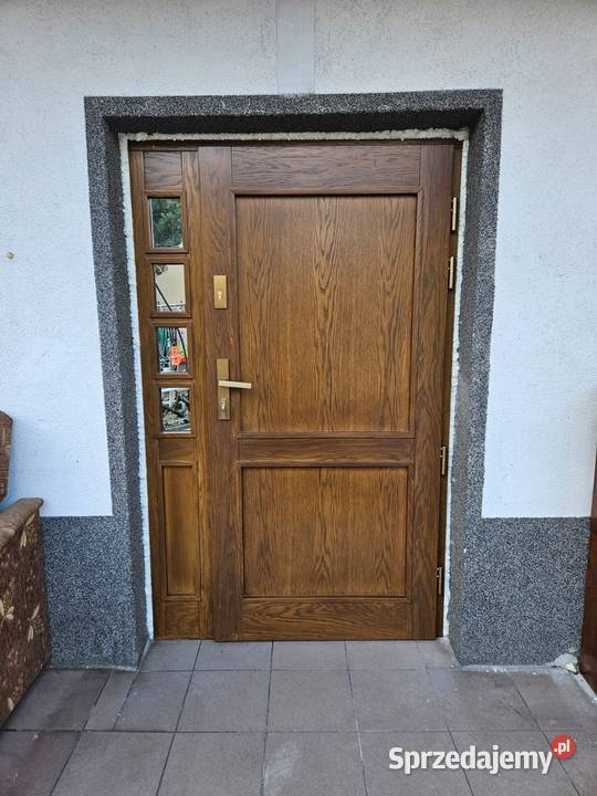 DRZWI ZEWNĘTRZNE WYKONANE Z DĘBU DOSTAWA CZYSTE małopolskie Kraków