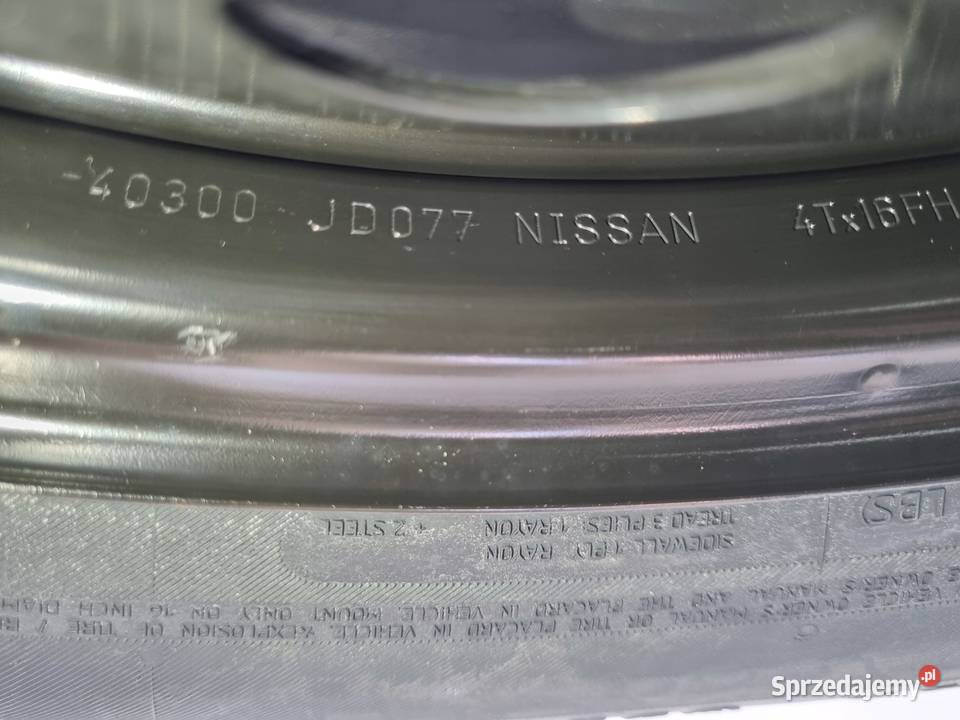 KOŁO DOJAZDOWE dojazdówka Nissan QASHQAI 14590 lubelskie Chełm sprzedam