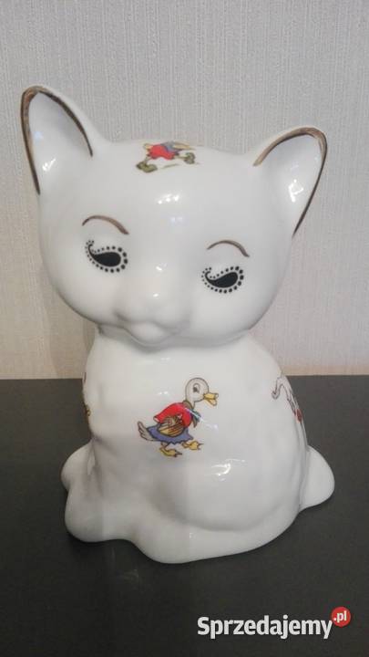 Skarbonka Kotek Nowa porcelana Fine China Dekoracje i ozdoby Warpechy Stare