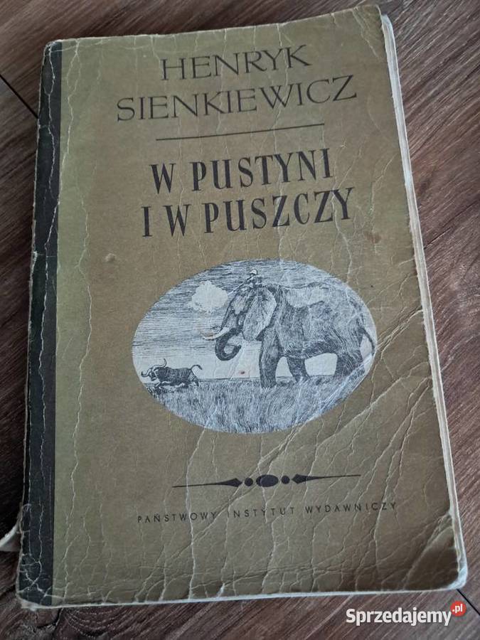 książka z1964r z dedykacją w pustyni i w puszczy Sandomierz