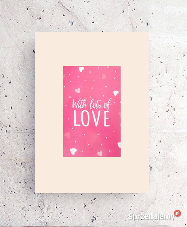 boho plakat A4 love plakat na ścianę mały plakat czerwony Gdańsk