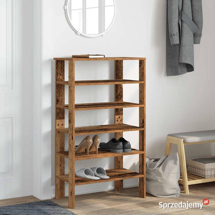 Półka na buty stare drewno 61x32x105 WM859867 Warszawa