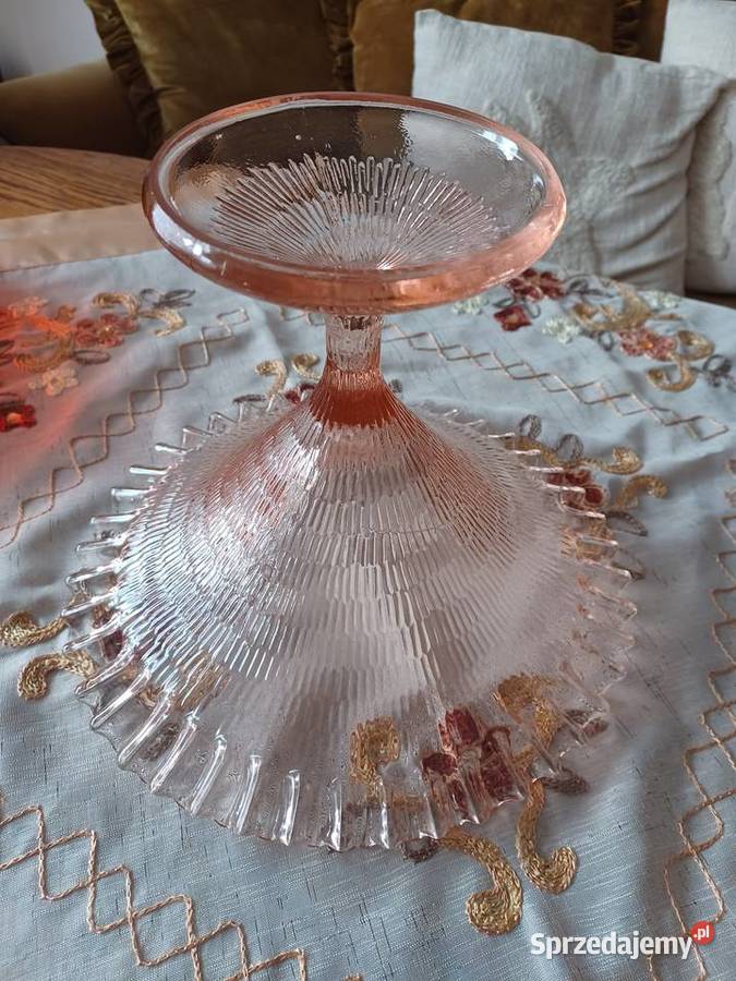 Piękna duża rozalinowa patera owocarka Ząbkowice Poznań sprzedam