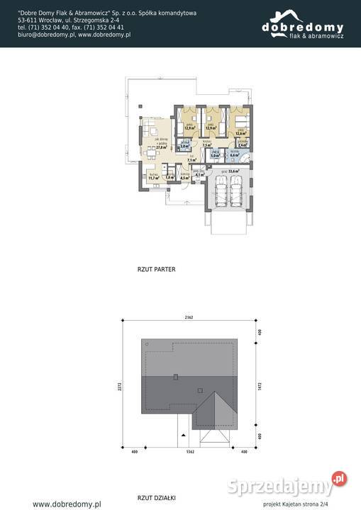 Nowoczesny dom parterowy 155m2 z garażem Łysiec