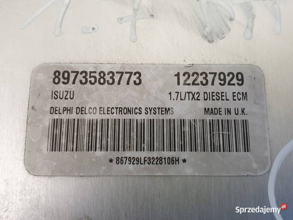 KOMPUTER Opel Astra II G 17 DTI 8973583773 osobowe Części samochodowe Chełm sprzedam