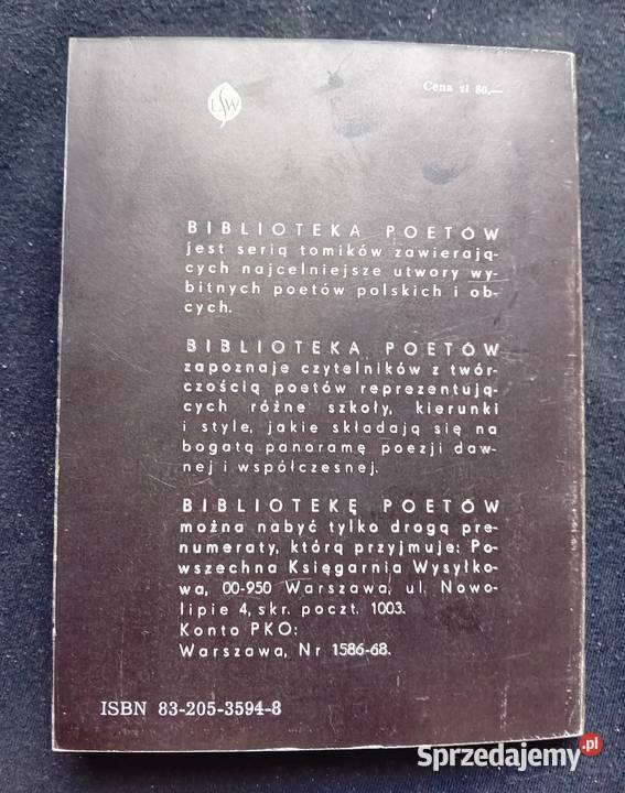 Karol Wojtyła Poezje wybrane LSW 1983 r Wydanie Koźminek