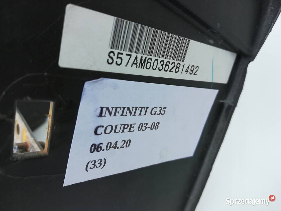 DESKA ROZDZIELCZA PASY AIRBAG INFINITI G35 COUPE Nowy Tomyśl
