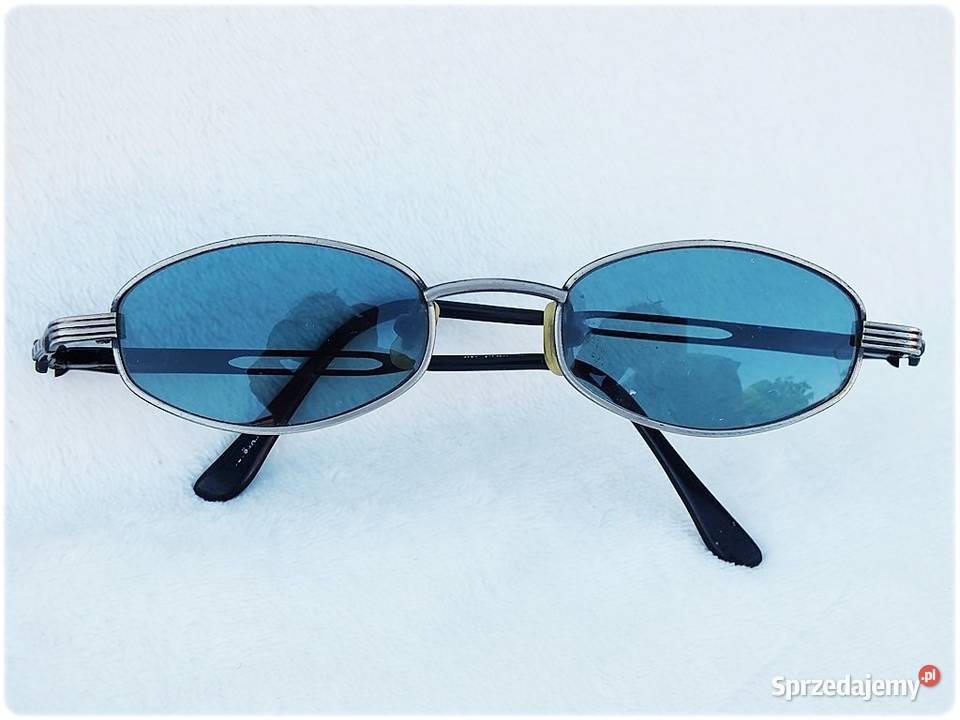 Okulary Vintage FOSSIL Owal Metal Frame Blue z Uniseks