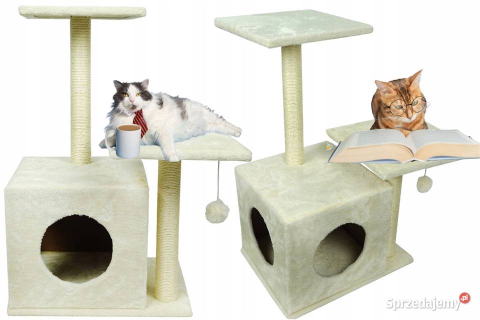 Drapak słupek kota Beżowy legowisko wieża