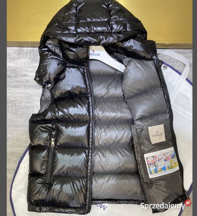 Męska kamizelka Moncler gęsi puch czarna Rozmiar M