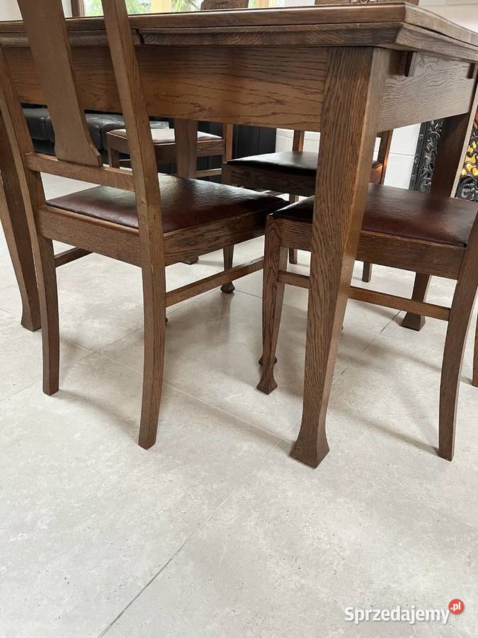 Stół 4 krzesła antyk secesja Ząbki