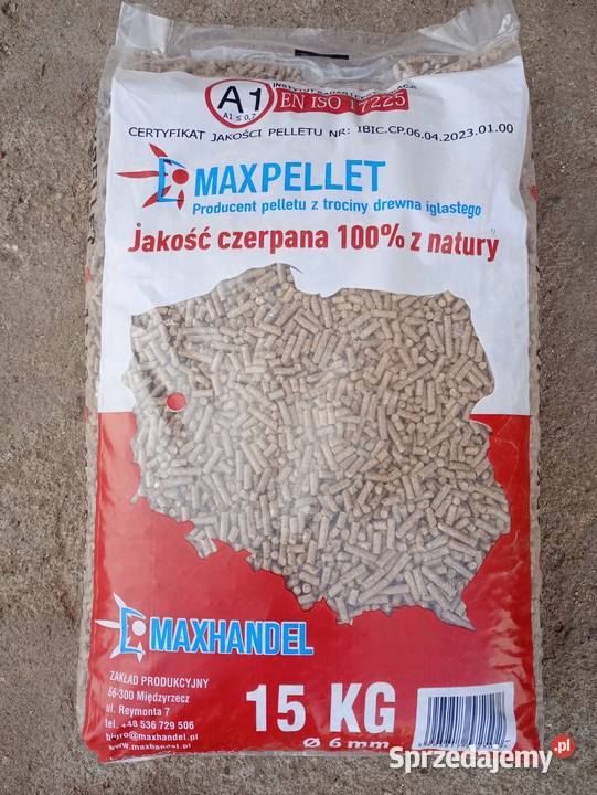 PELLET SOSNOWY ŚWIERKOWY worek 15 Opał Międzyrzecz