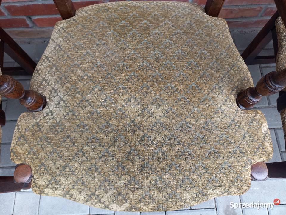 Krzesła stylowe drewniane z materiałową Gawroniec