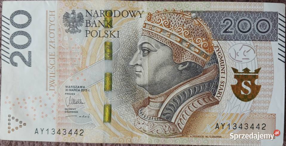 200 Zygmunt I Stary 30III2015 rseria A Y1343442 Numizmatyka Konin