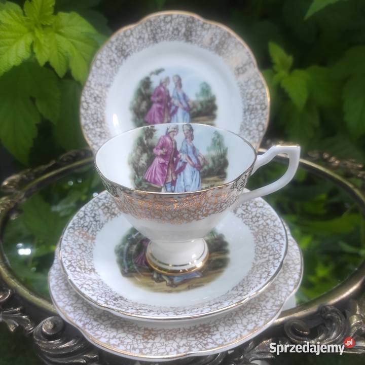 CROWN BANKBONE CHINAENGLANDTrio kolekcjonerskie Pabianice