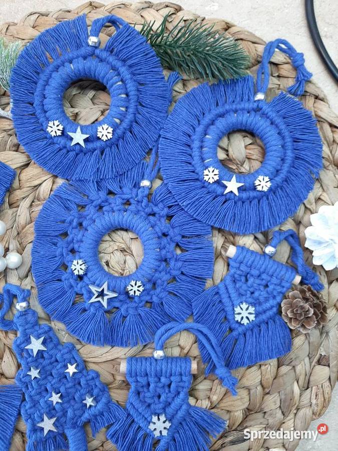 Ozdoby na choinkę 9 bombka święta makrama