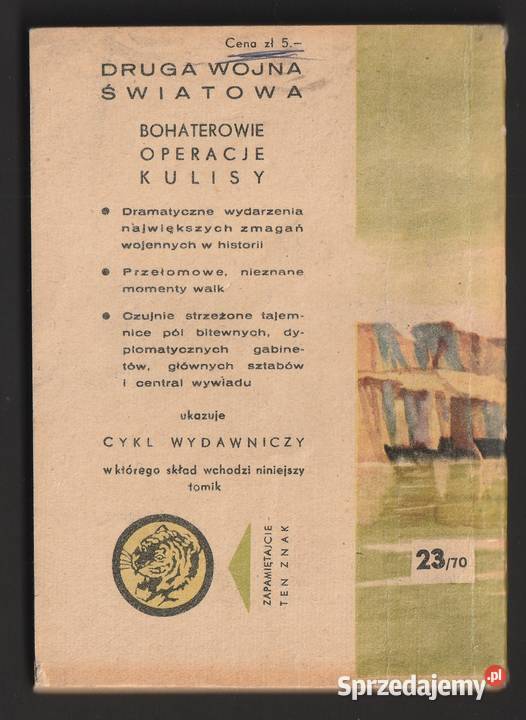 Żółty tygrys CHROBRY ZMIENIA KURS 1970 Łódź