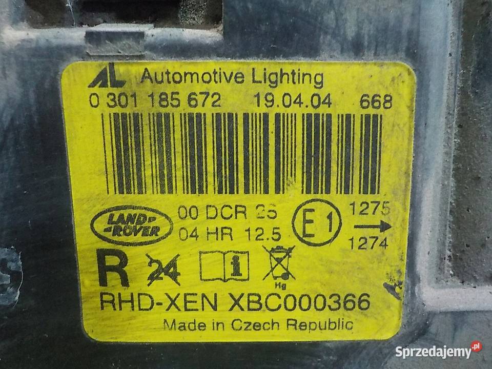RANGE ROVER L322 44 V8 04r 5D XENON lampa prawa osobowe