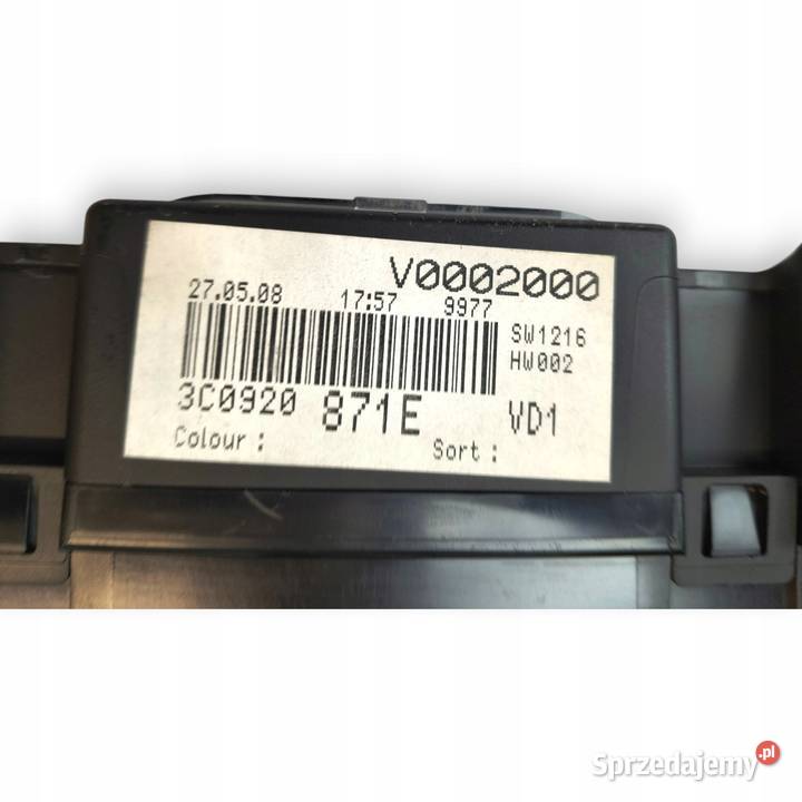 LICZNIK ZEGARY 3C0920871E VW Passat B6 20 TDI