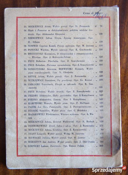 Franciszek Zabłocki Sarmatyzm 1950 literatura piękna - proza polska Proza i poezja Parczew