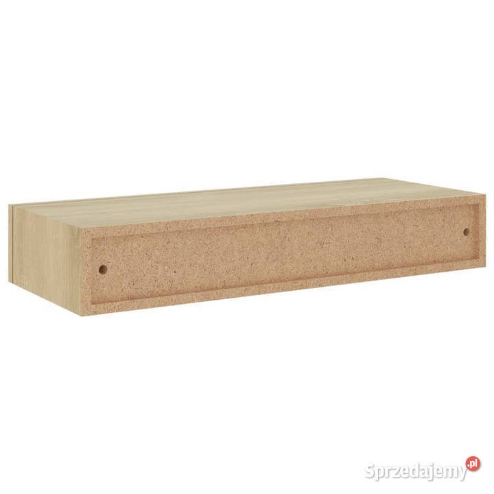 Półka ścienna z szufladą kolor dębu 60 x 235 x Warszawa
