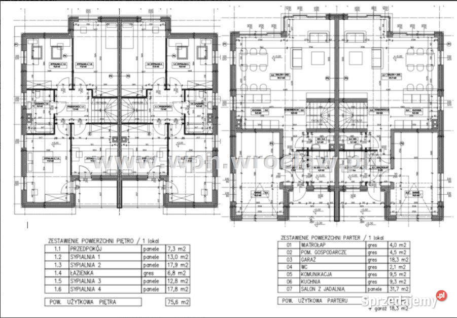 Dom bliźniak Wrocław 155m2 1 piętro