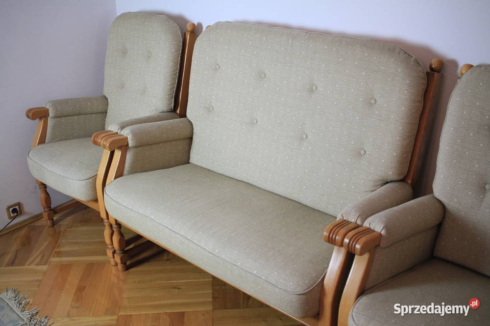 Piękny komplet wypoczynkowy 2 fotele kanapa Pszczyna sprzedam