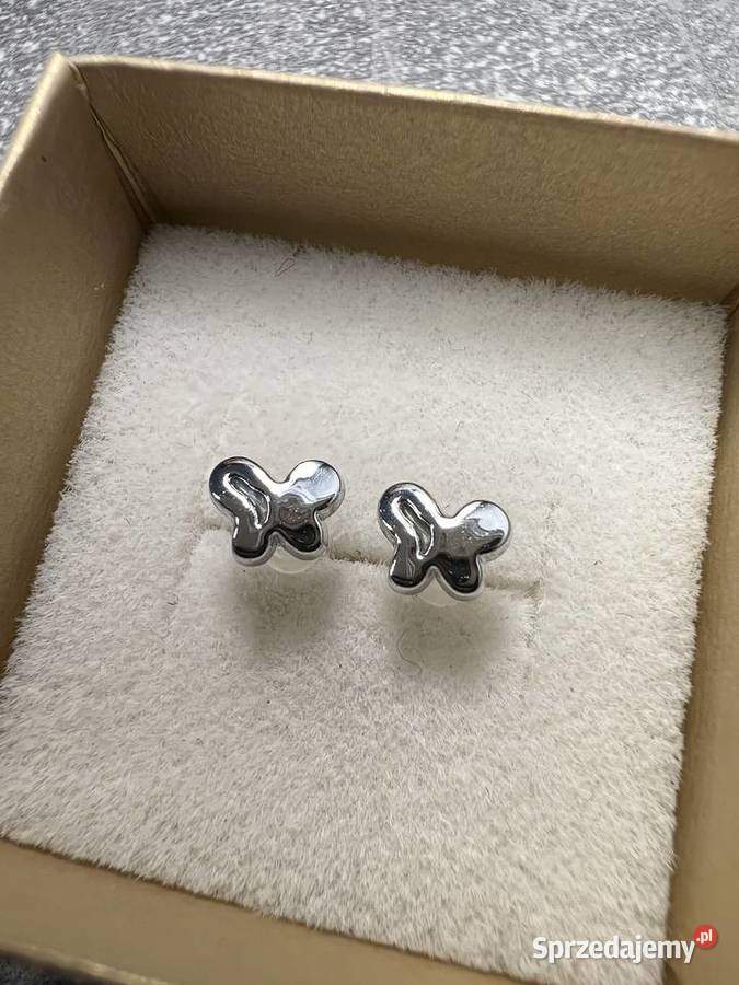 Kolczyki srebrne motyle motylki motyl motylek Jasło