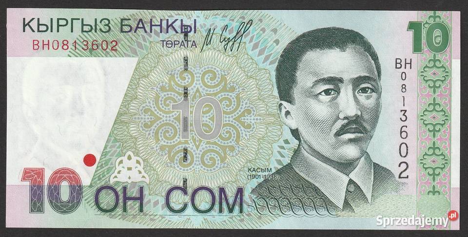 KIRGISTAN 10 SOM 1997 STAN UNC Łódź