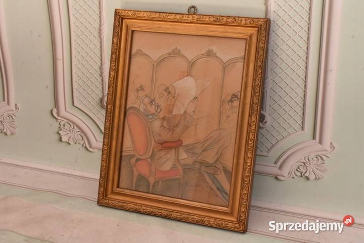 Marszałek Józef Piłsudski Karykatura Obraz Kraków sprzedam