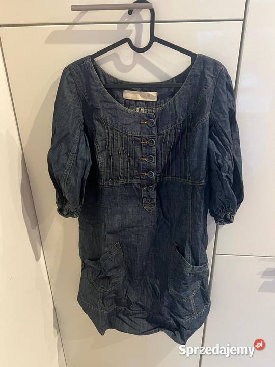 Vintage elegancka dżinsowa sukienka L sub