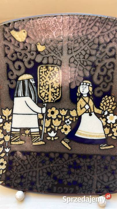 Talerz roczny Kalevala 1977 Arabia of Finland Gdańsk