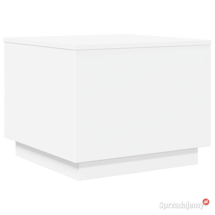 Stolik kawowy z oświetleniem LED biały 50x50x40 Warszawa