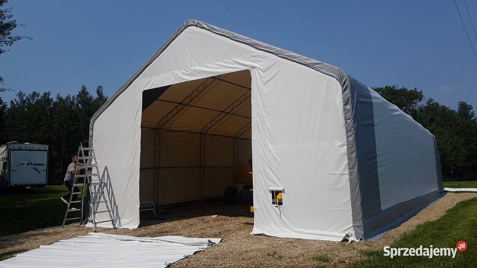 Hala namiotowa z dwuspadowym dachem 915x183m PVC dolnośląskie Wrocław sprzedam