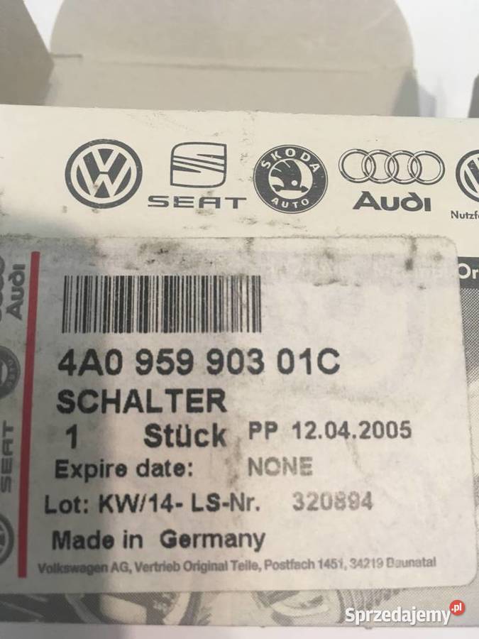 Przełącznik dotylnej rolety przeciwsłonecznej osobowe Lublin