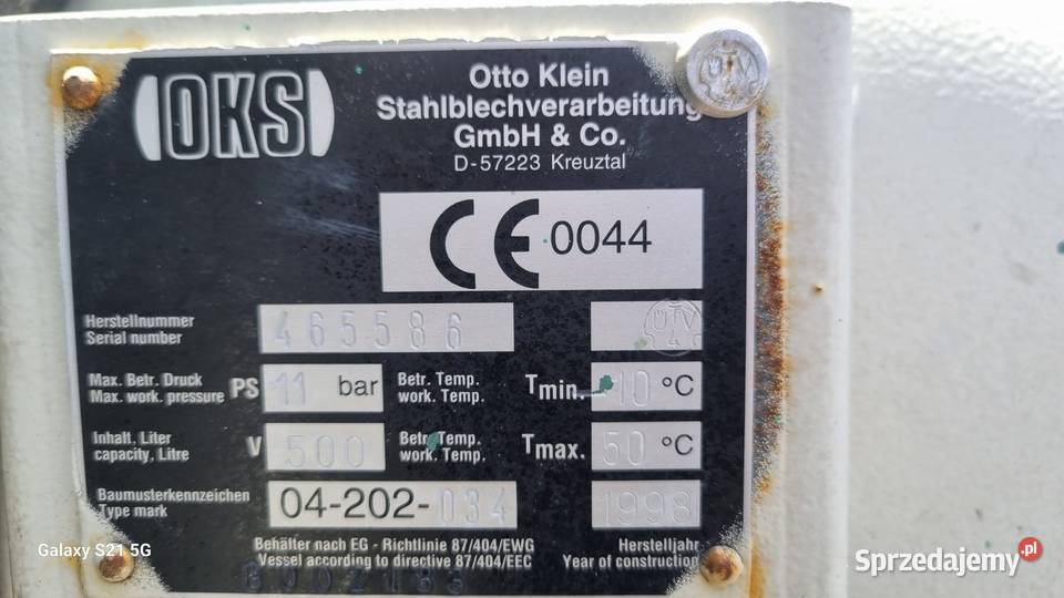 Sprężarka Kompresor OKS 500l 11 bar Karsin sprzedam