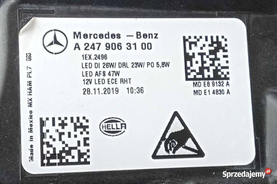 Mercedes GLB Full Led reflektor lampa lewy przód Przeźmierowo