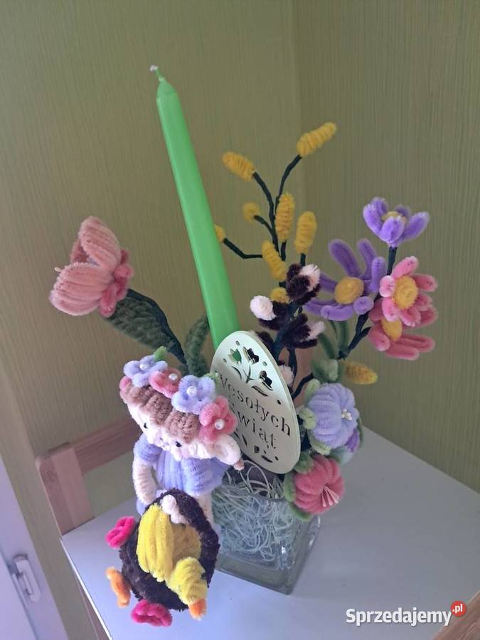 Wielkanocny stroik z drucików kreatywnych Tychy