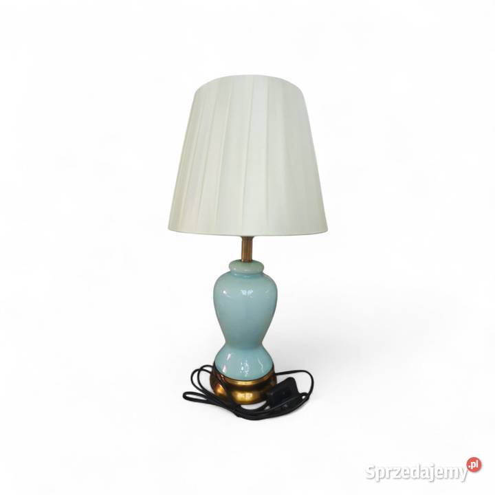 Lampa stołowa 47 ceramiczna podstawa plisowany Wólka Kosowska
