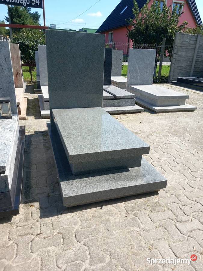 Nagrobek ziemny Kury Grey 8 Strzegom Usługi