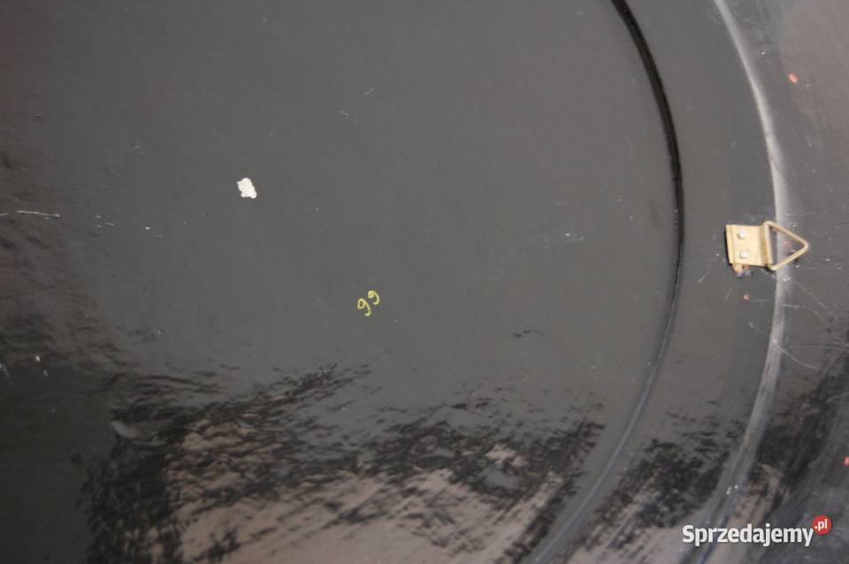 Drewniany malowany talerz do powieszenia