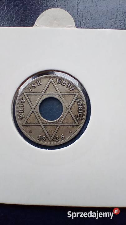 Stare monety 110 pens 1926 Brytyjska Afryka Lesko