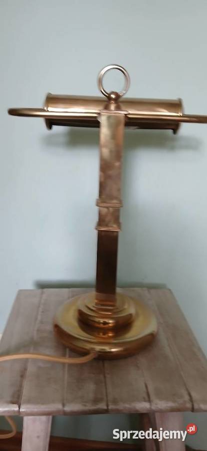 Stara lampa gabinetowa bankierska w stylu Art